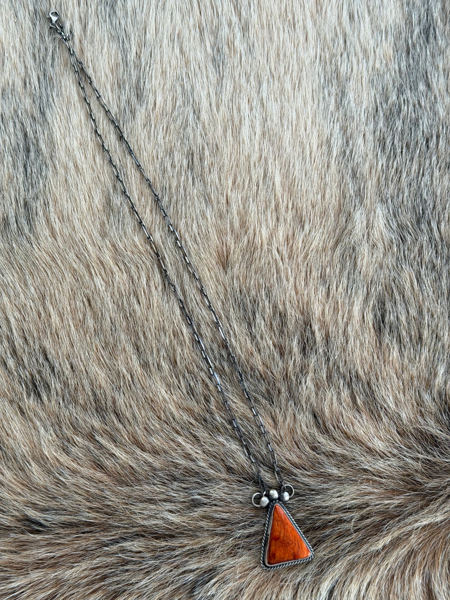 Orange Spiny Oyster Shell Necklace