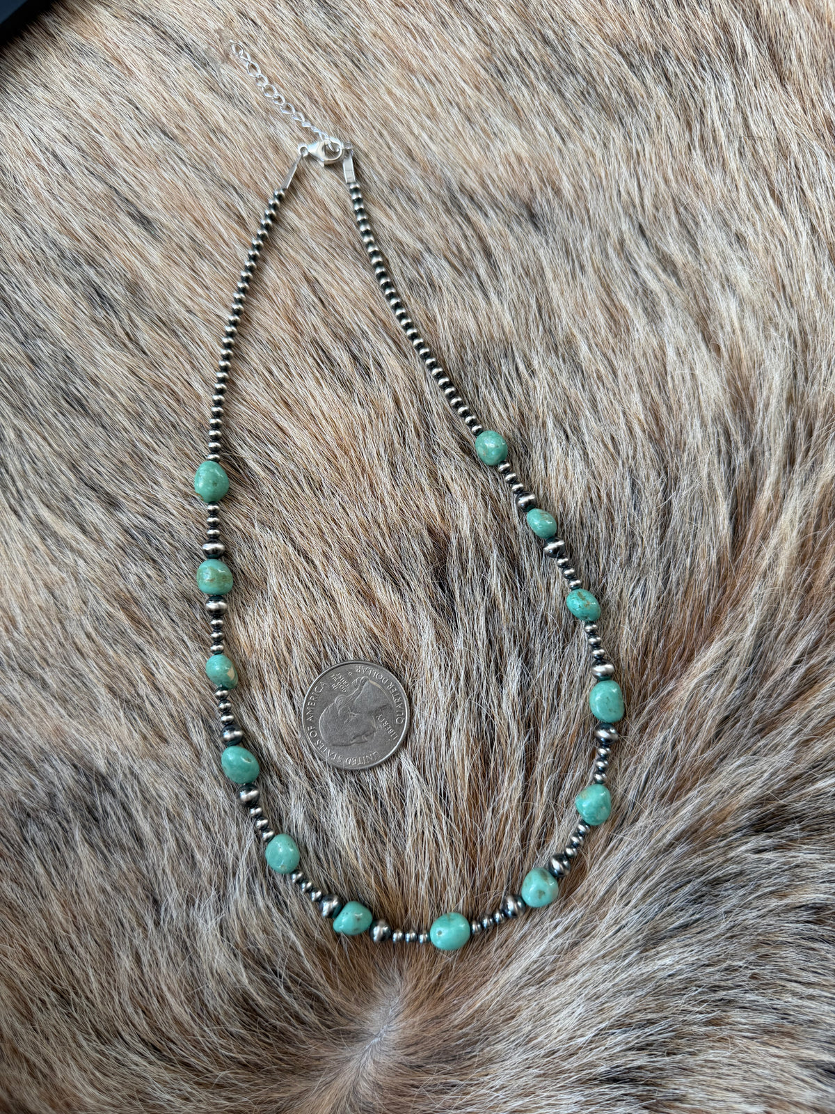 17" Green Turquoise Necklace