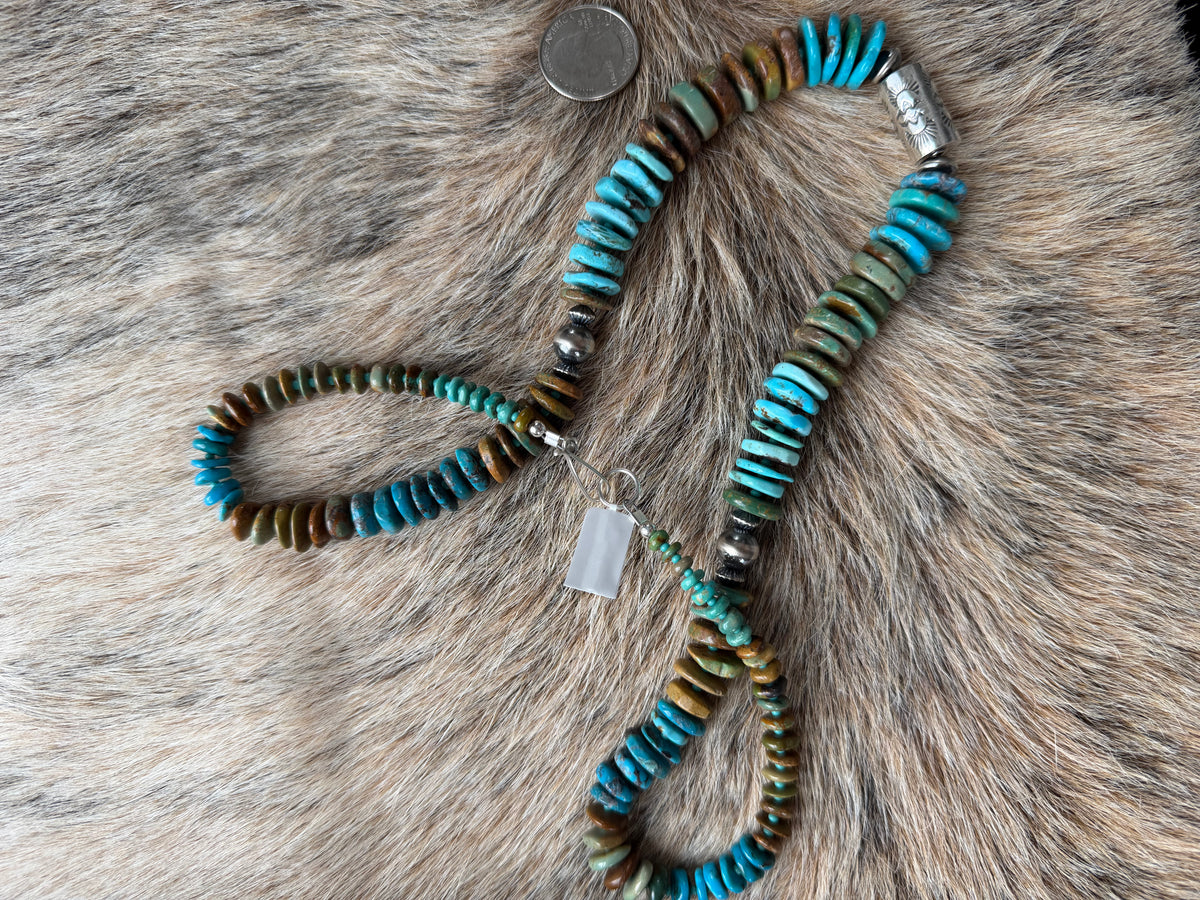 27" Kingman Turquoise Statement Necklace