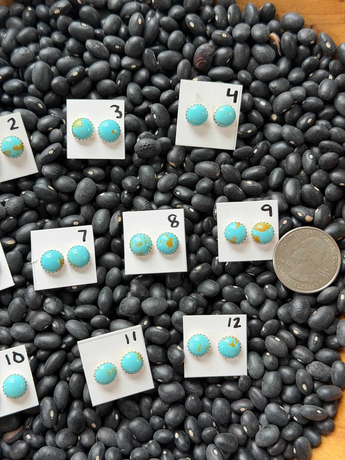 Kingman Turquoise Stud Earrings