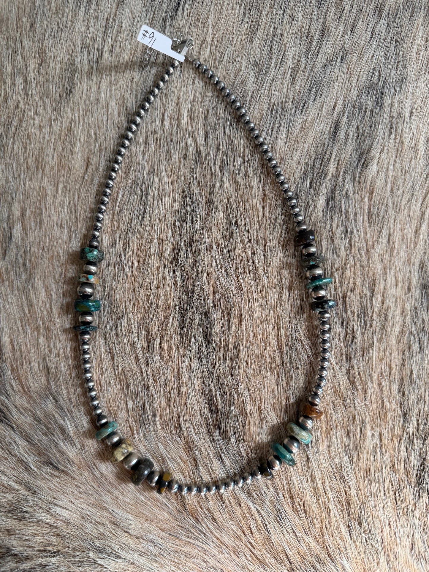 18.5" 4-7mm Turquoise Necklace