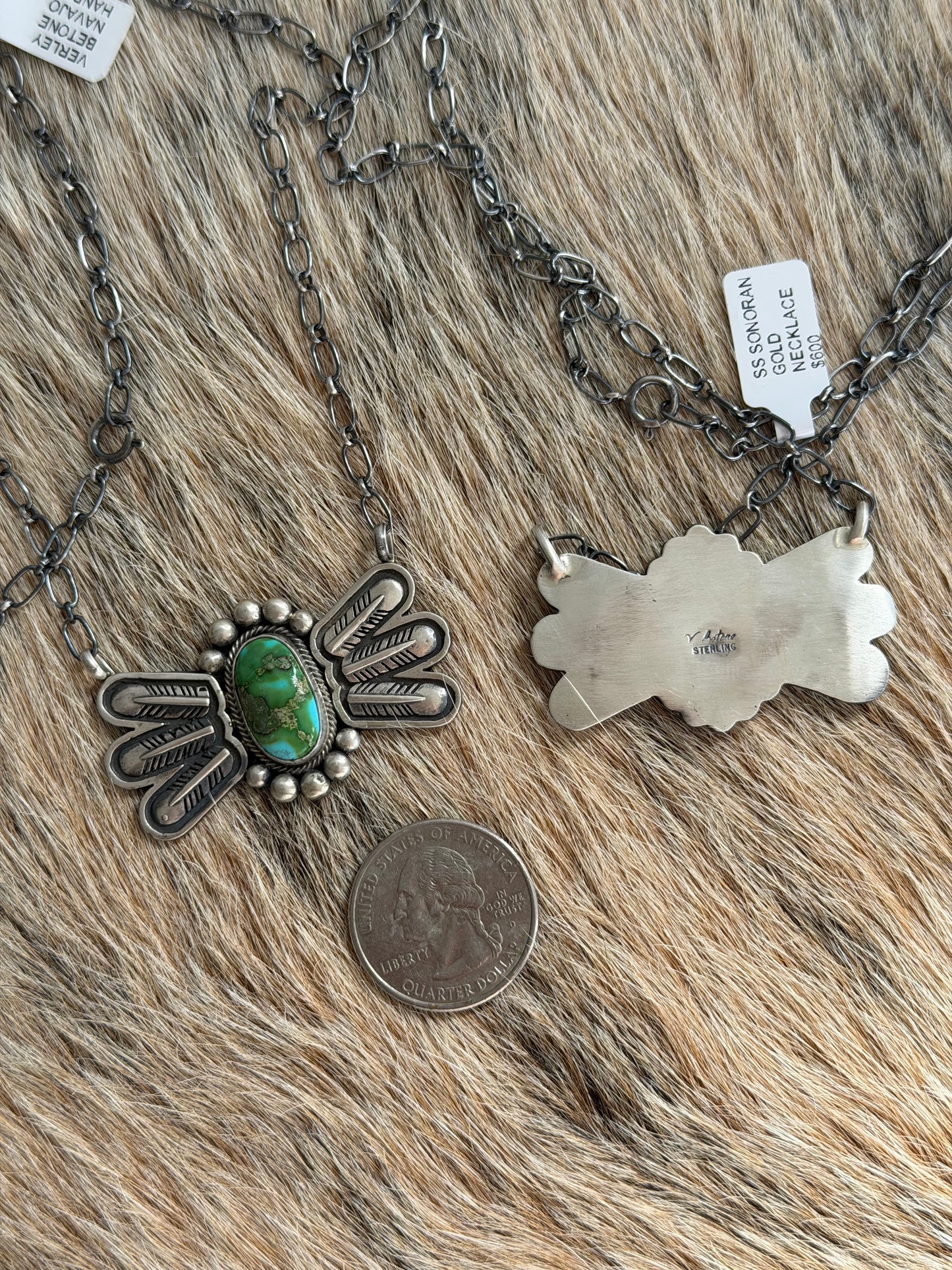 Sonoran Gold Turquoise Bar Necklace