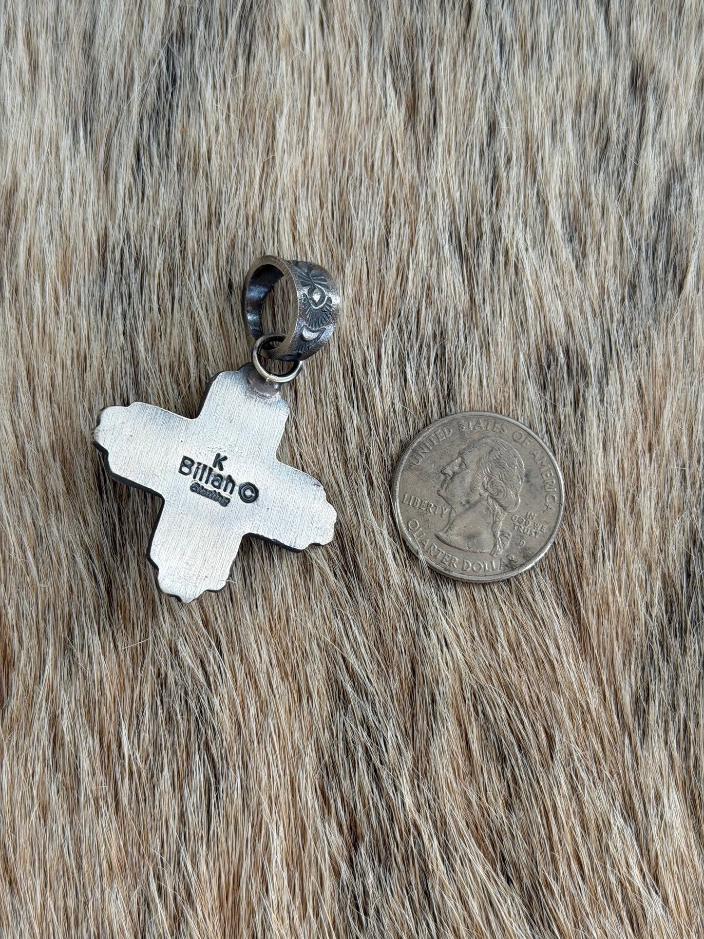 Kingman Turquoise Zia Pendant