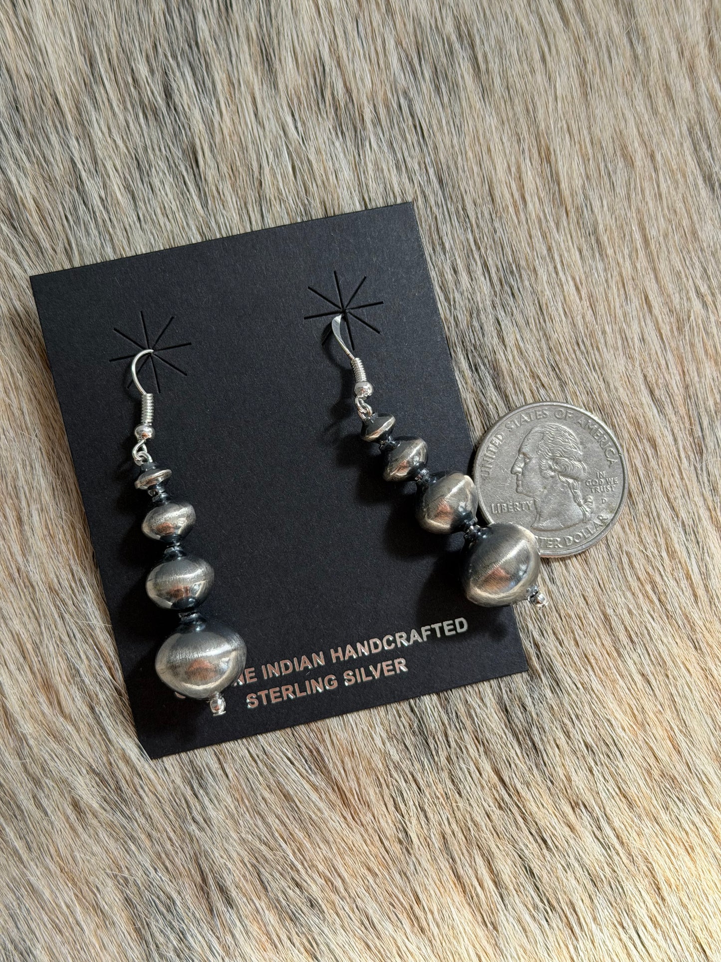 Navajo Pearl Dangle Earrings