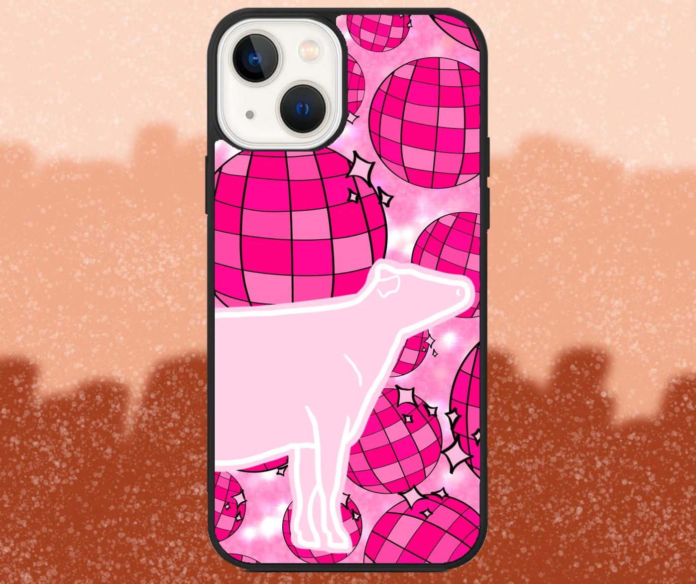 Dairy Cow Pink Disco Ball iPhone Case – Ranchin' Roots
