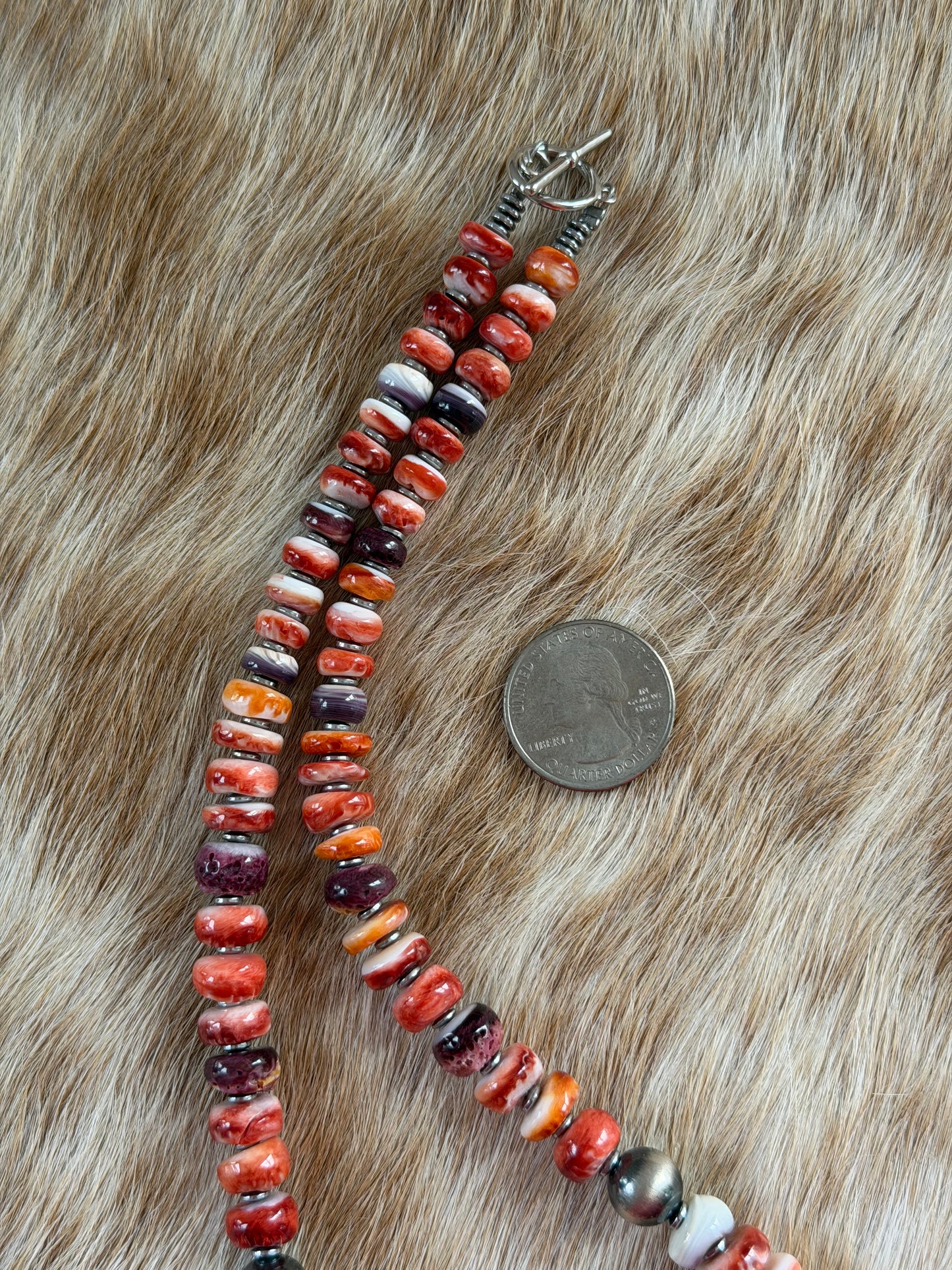 22” Spiny Oyster Shell Statement Necklace