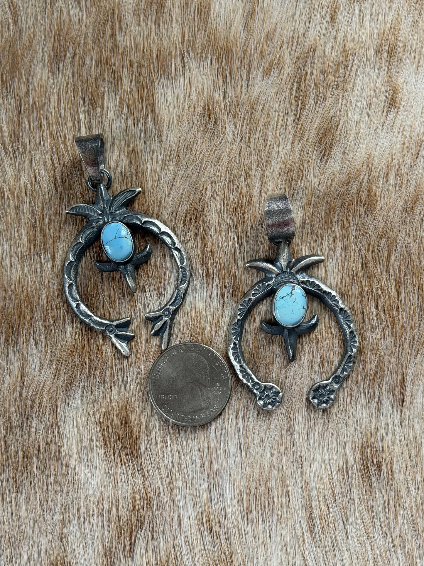 Golden Hills Turquoise Naja Pendant