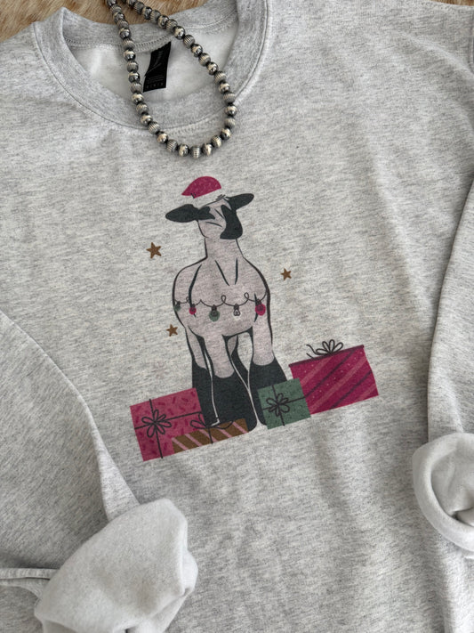 Show Sheep Christmas Gifts Crewneck