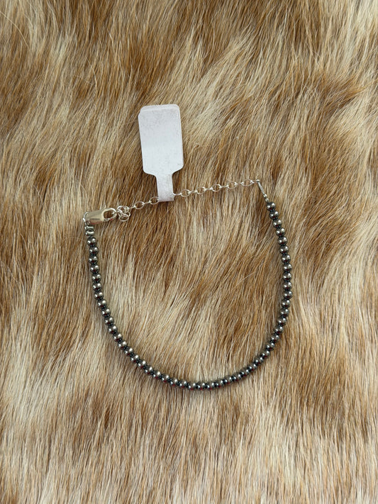 6" 3mm Sterling Pearl Bracelet