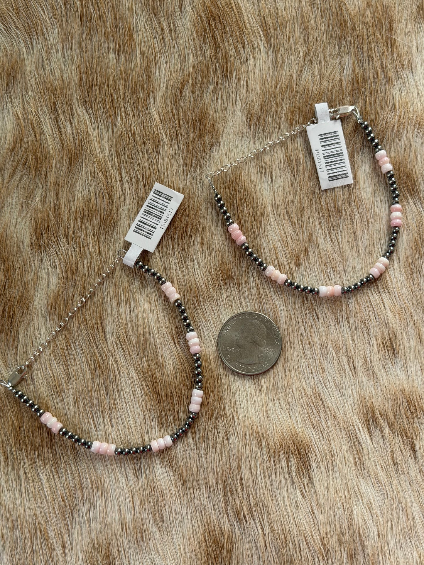 6.25" Pink Conch Bracelet