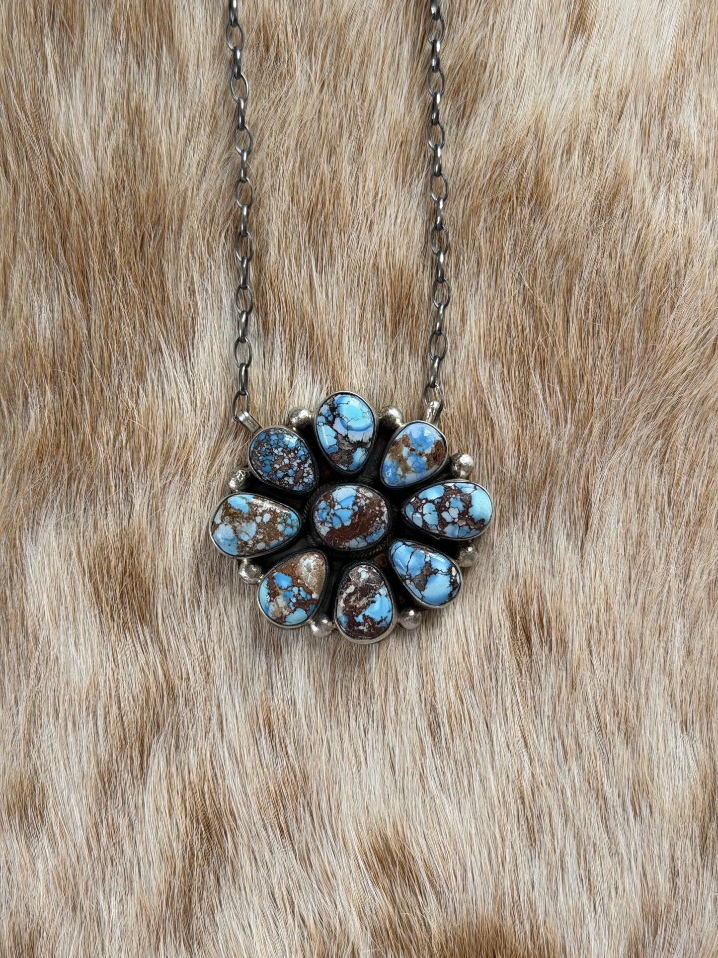 Golden Hills Turquoise Cluster Necklace