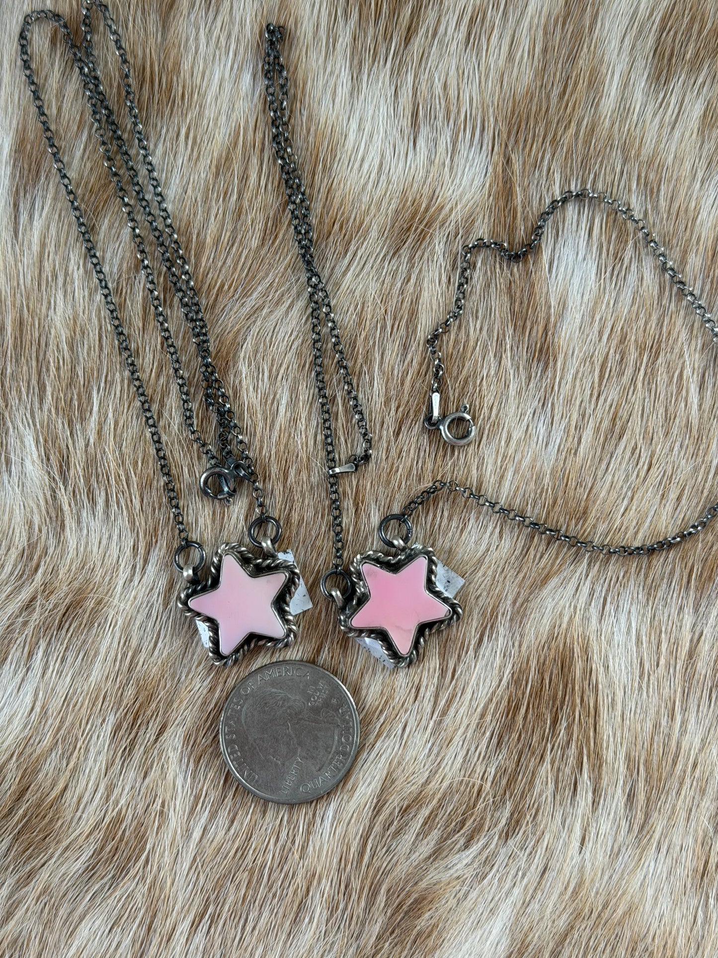 Pink Conch Star Necklace