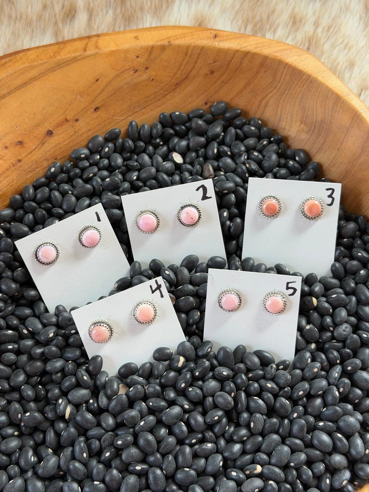 Pink Conch Earrings - Lower Quality