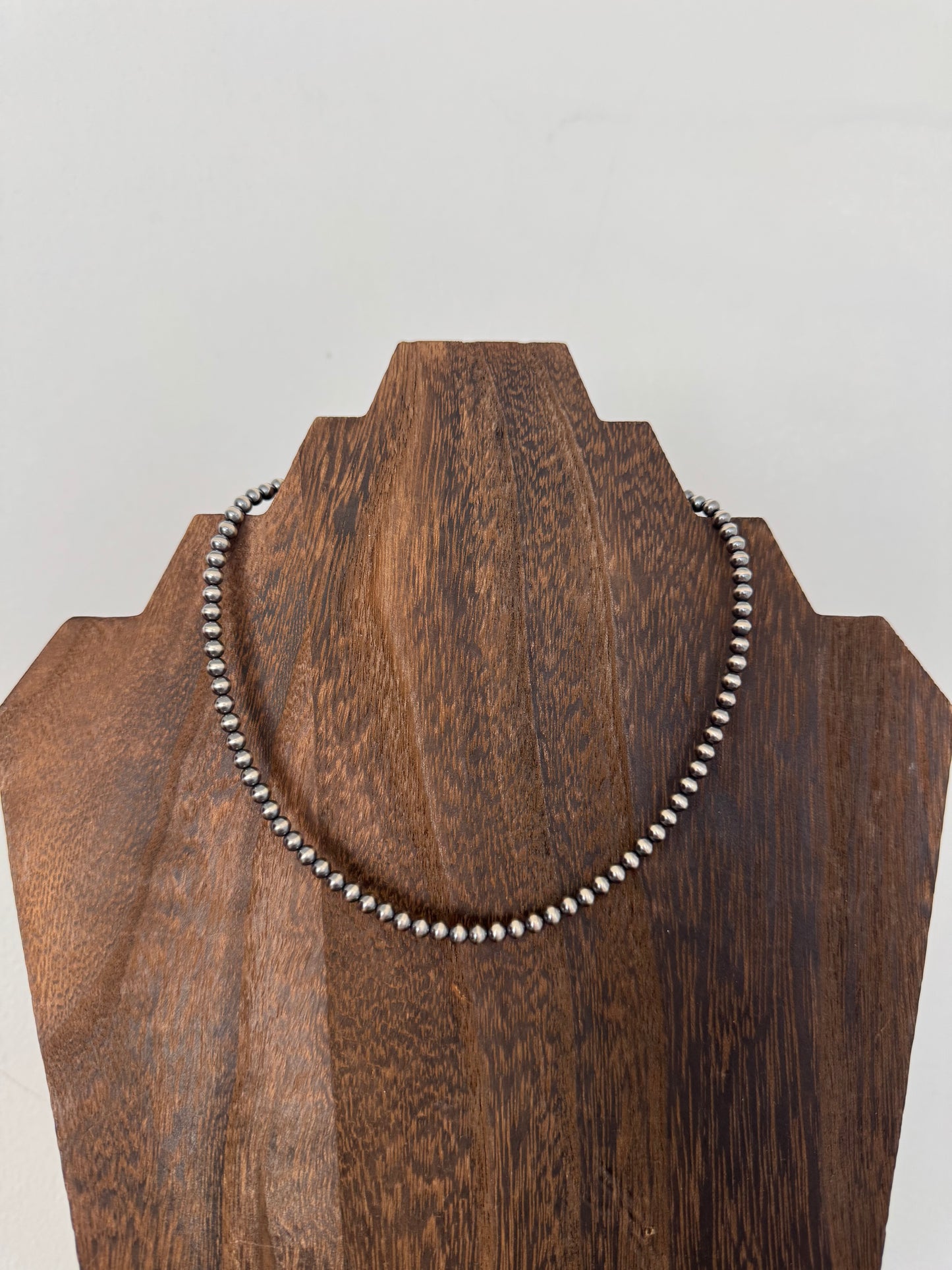 4mm Sterling Pearl Necklace