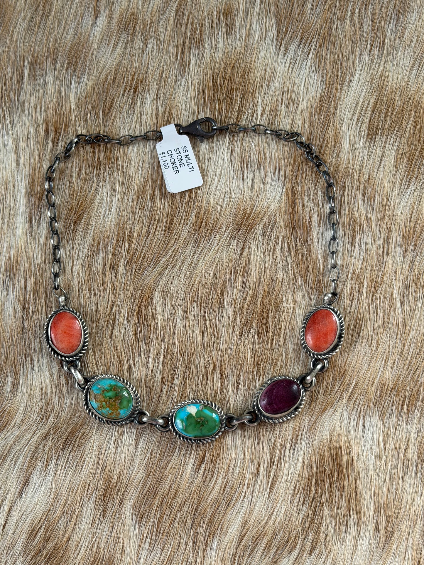 14" Multicolor Choker Necklace