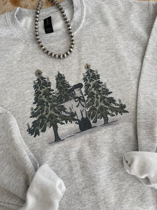 Christmas Tree Show Sheep Crewneck