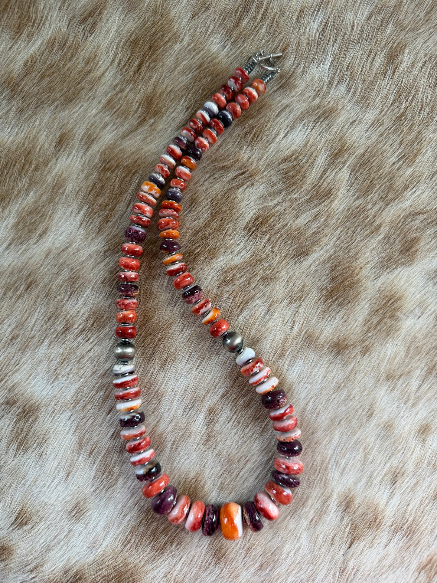 22” Spiny Oyster Shell Statement Necklace