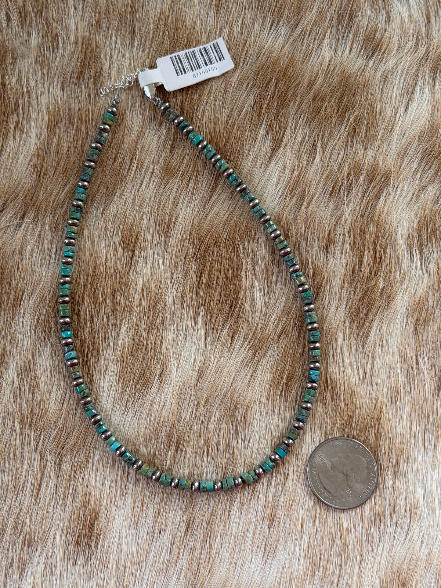 14" Turquoise Heishi Necklace