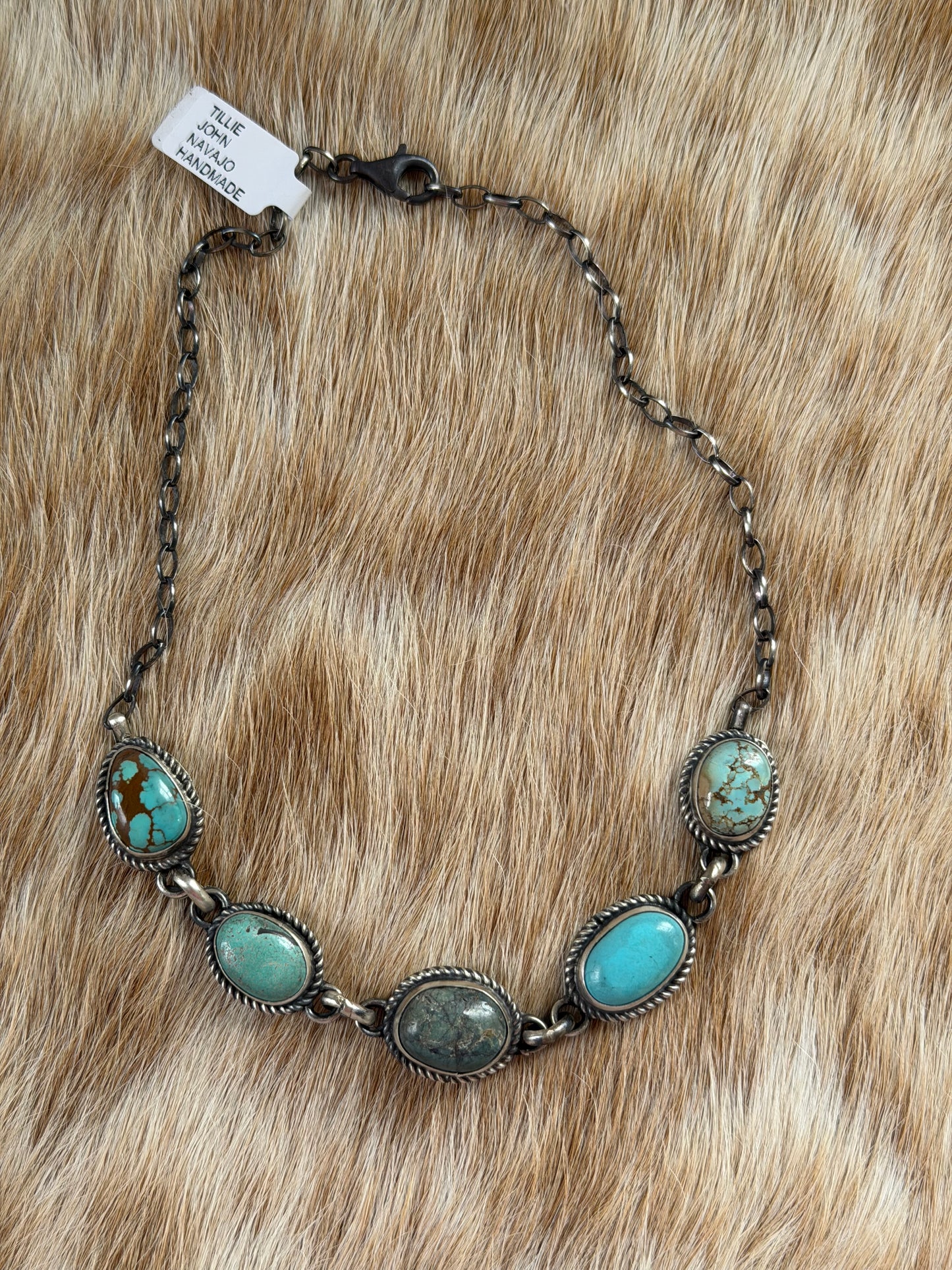 14" Turquoise Choker Necklace
