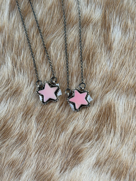 Pink Conch Star Necklace