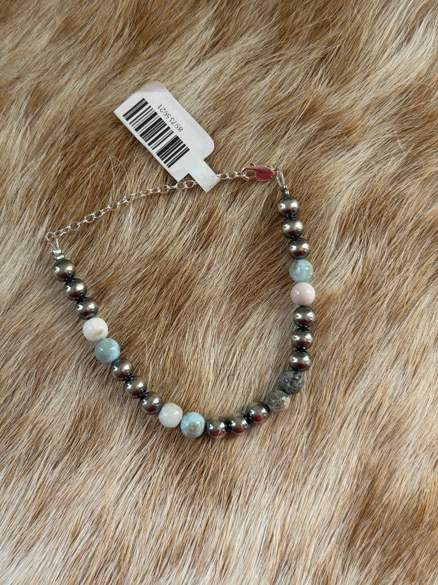 6.25" 6mm Larimar Bracelet