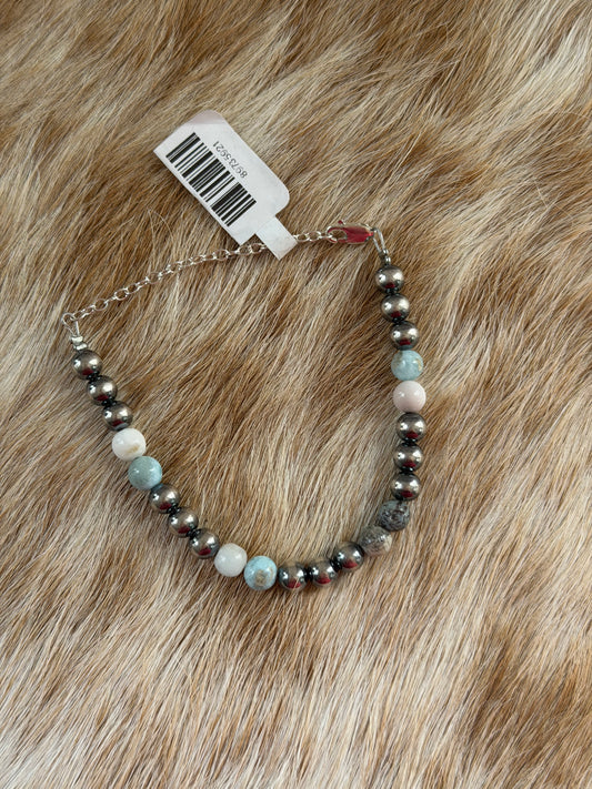 6.25" 6mm Larimar Bracelet