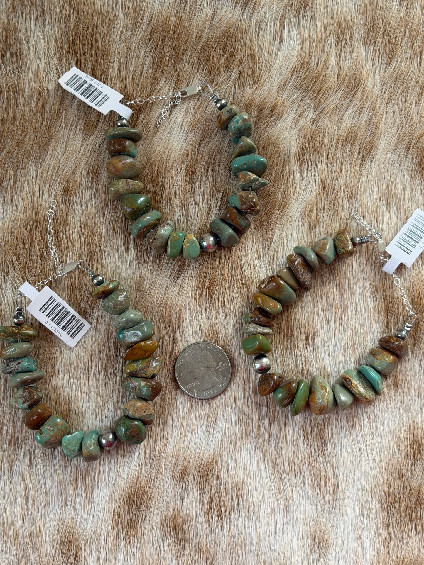 7" Green Turquoise Bracelet