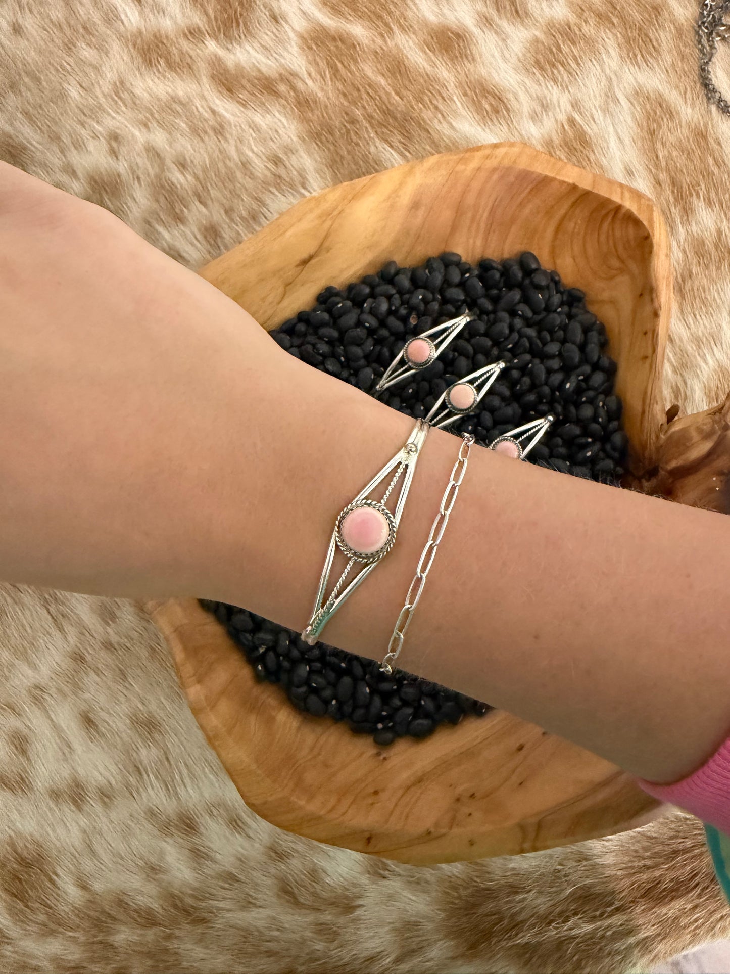 Dainty Pink Conch Cuff