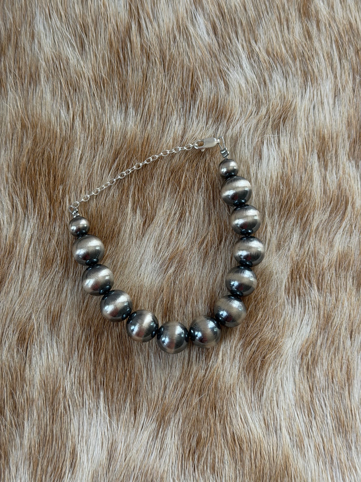 6" 12mm Sterling Pearl Bracelet