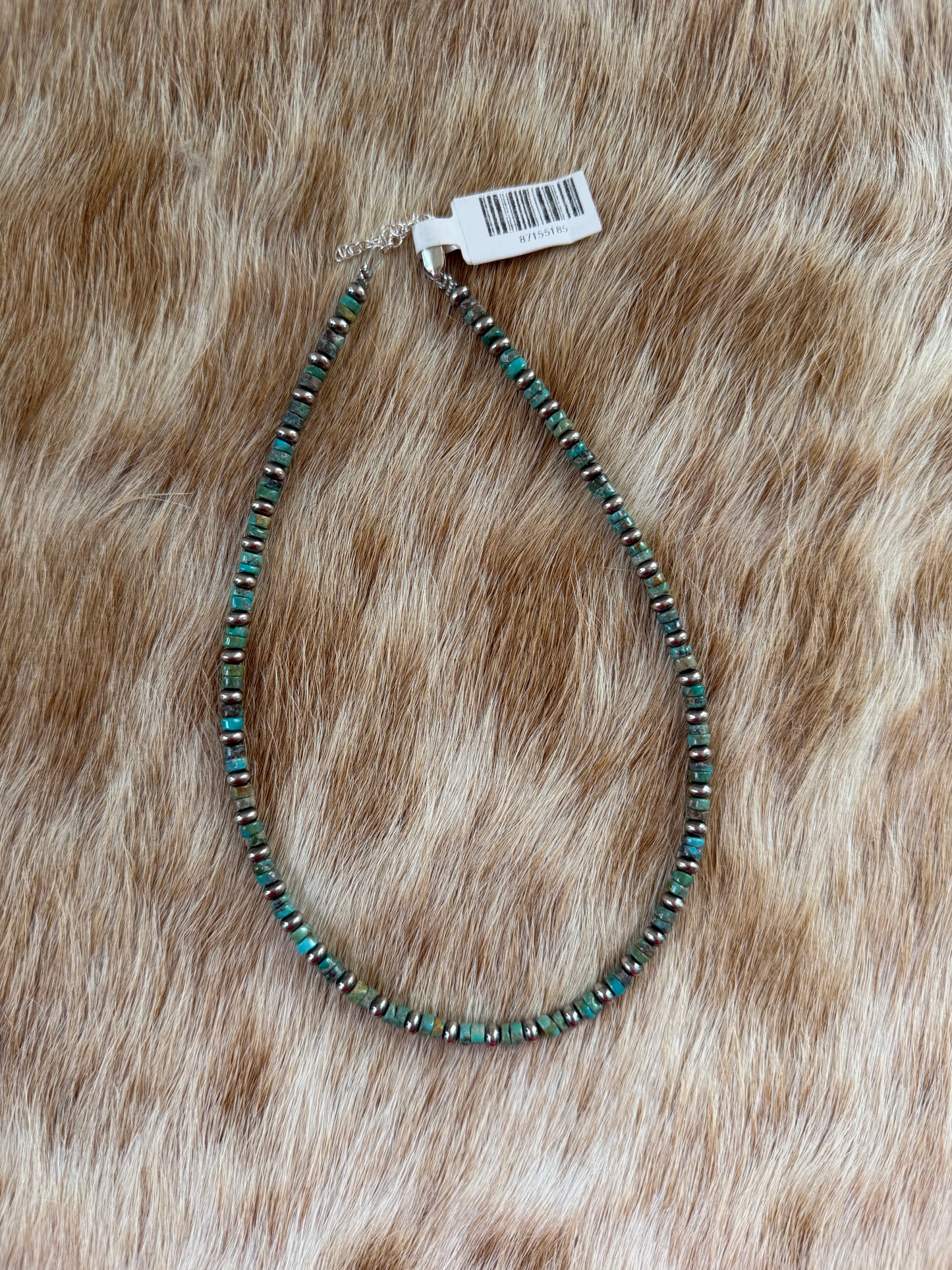 14" Turquoise Heishi Necklace