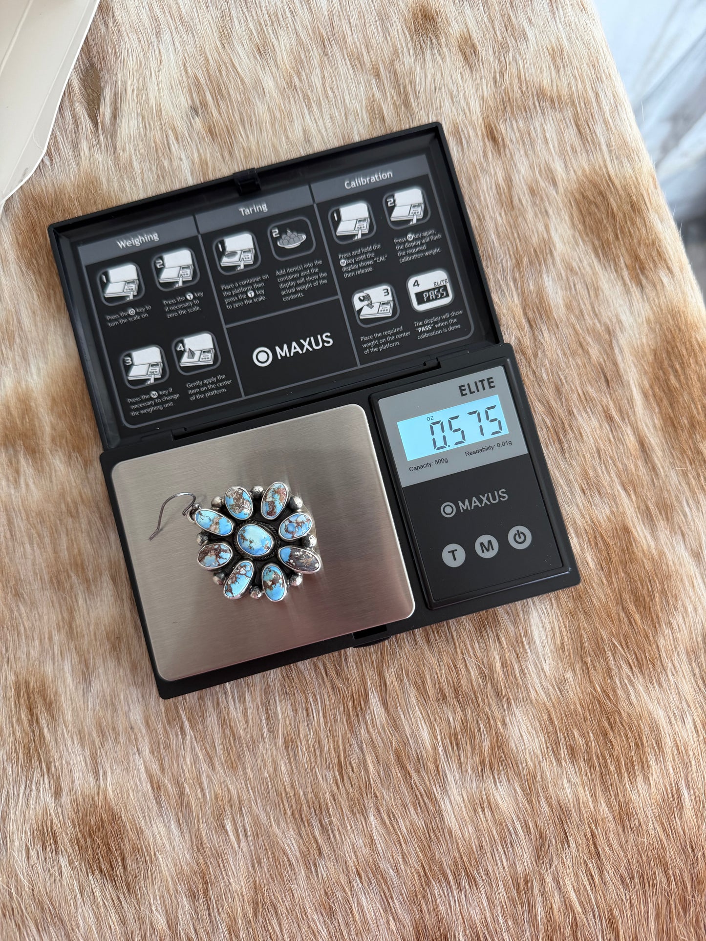 Golden Hills Turquoise Cluster Necklace and Earrings Set