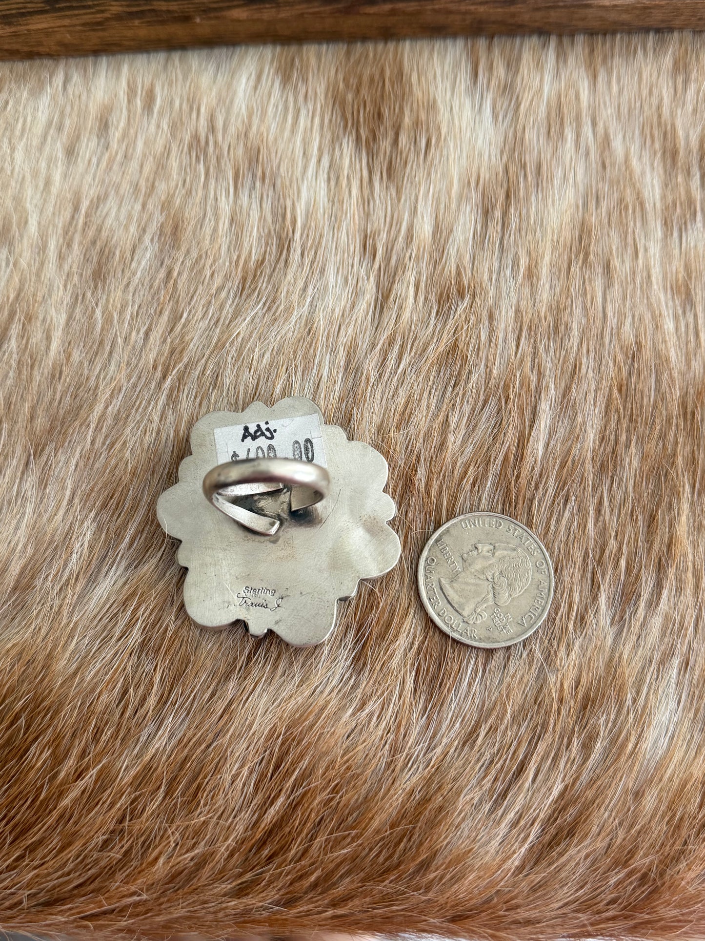 Adjustable Golden Hills Turquoise Cluster Ring