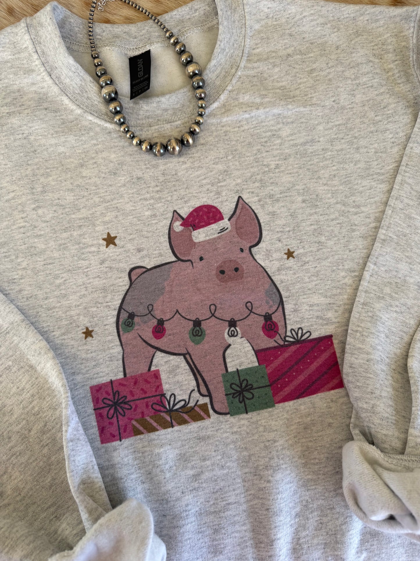 Show Pig Christmas Gifts Crewneck