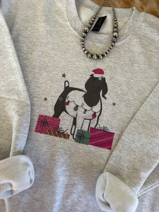 Show Goat Christmas Gifts Crewneck