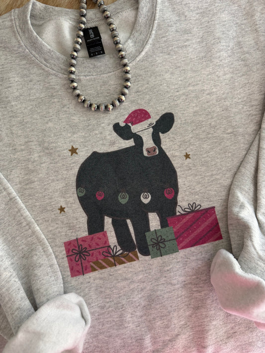 Show Steer Christmas Gifts Crewneck