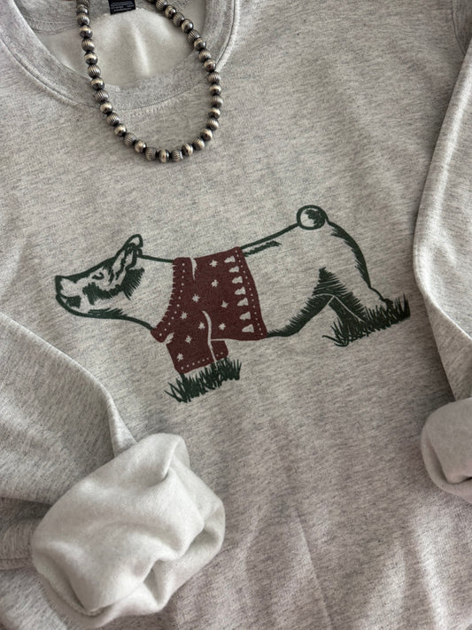 Christmas Sweater Show Pig Crewneck