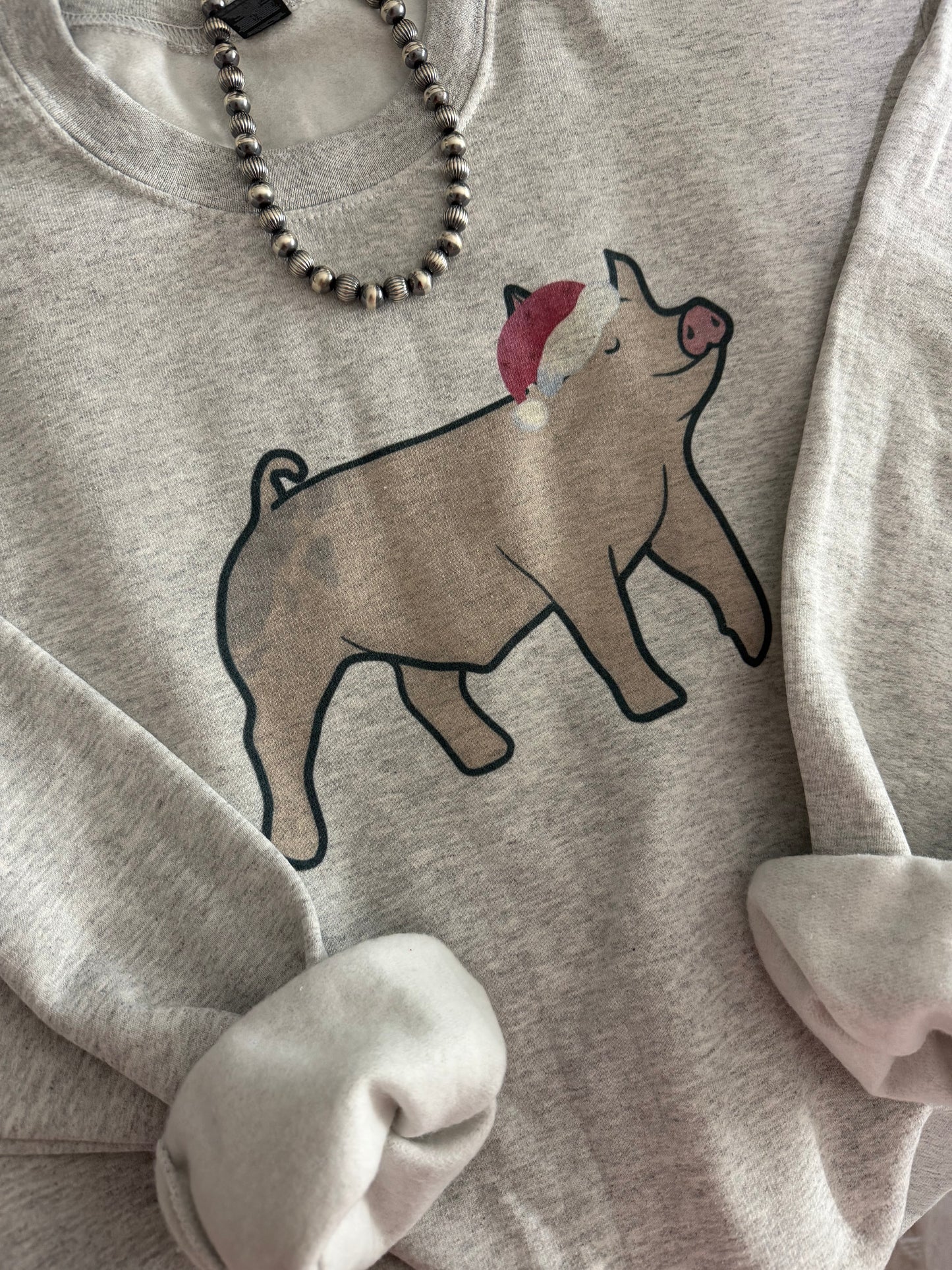 Christmas Santa Pig Crewneck