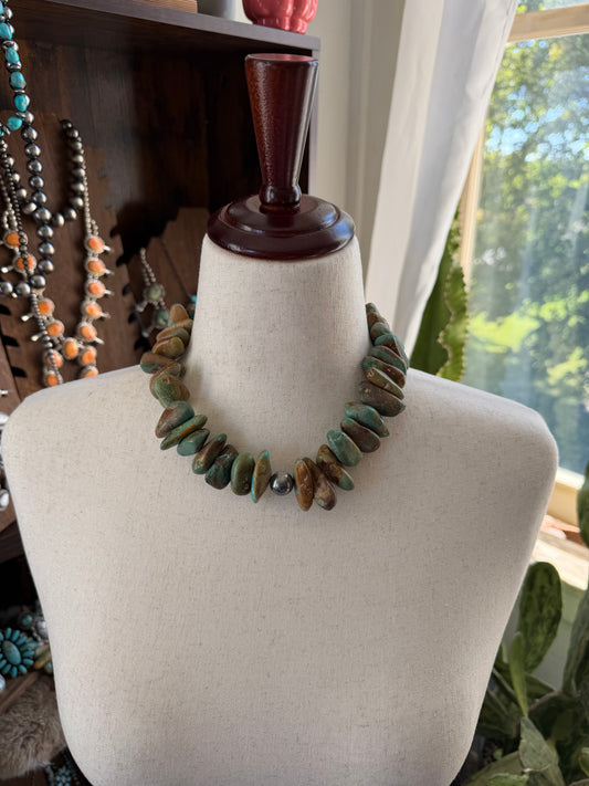 20" Turquoise Statement Necklace - Large