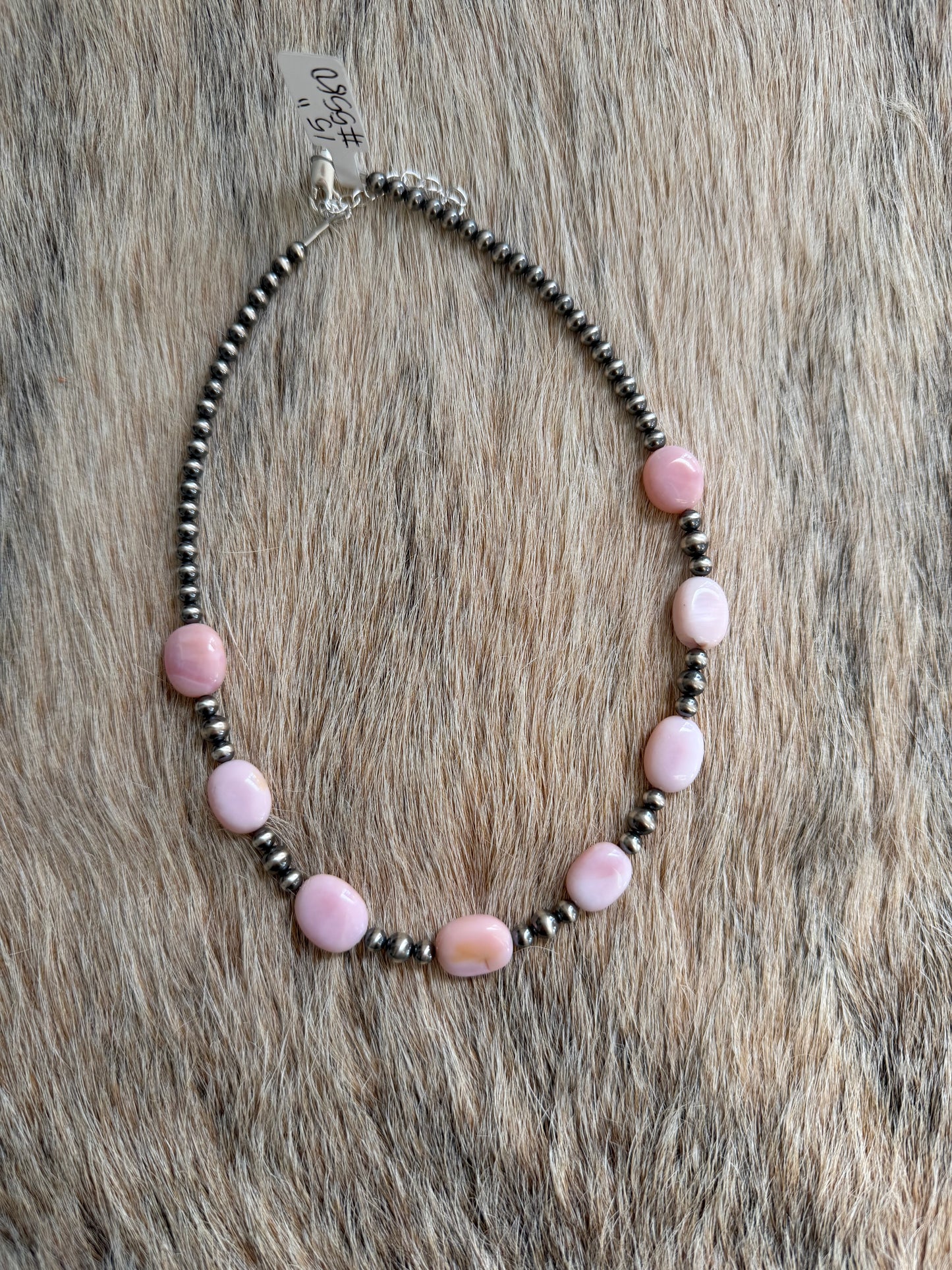 15" Pink Opal Necklace