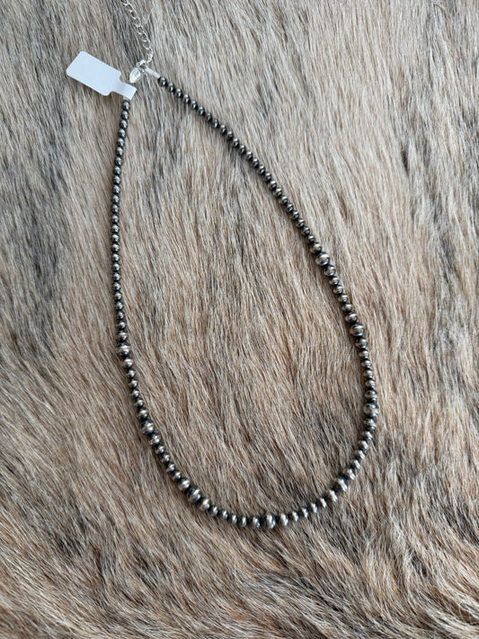 17.5" 4-6mm Graduated Sterling Pearl Necklace