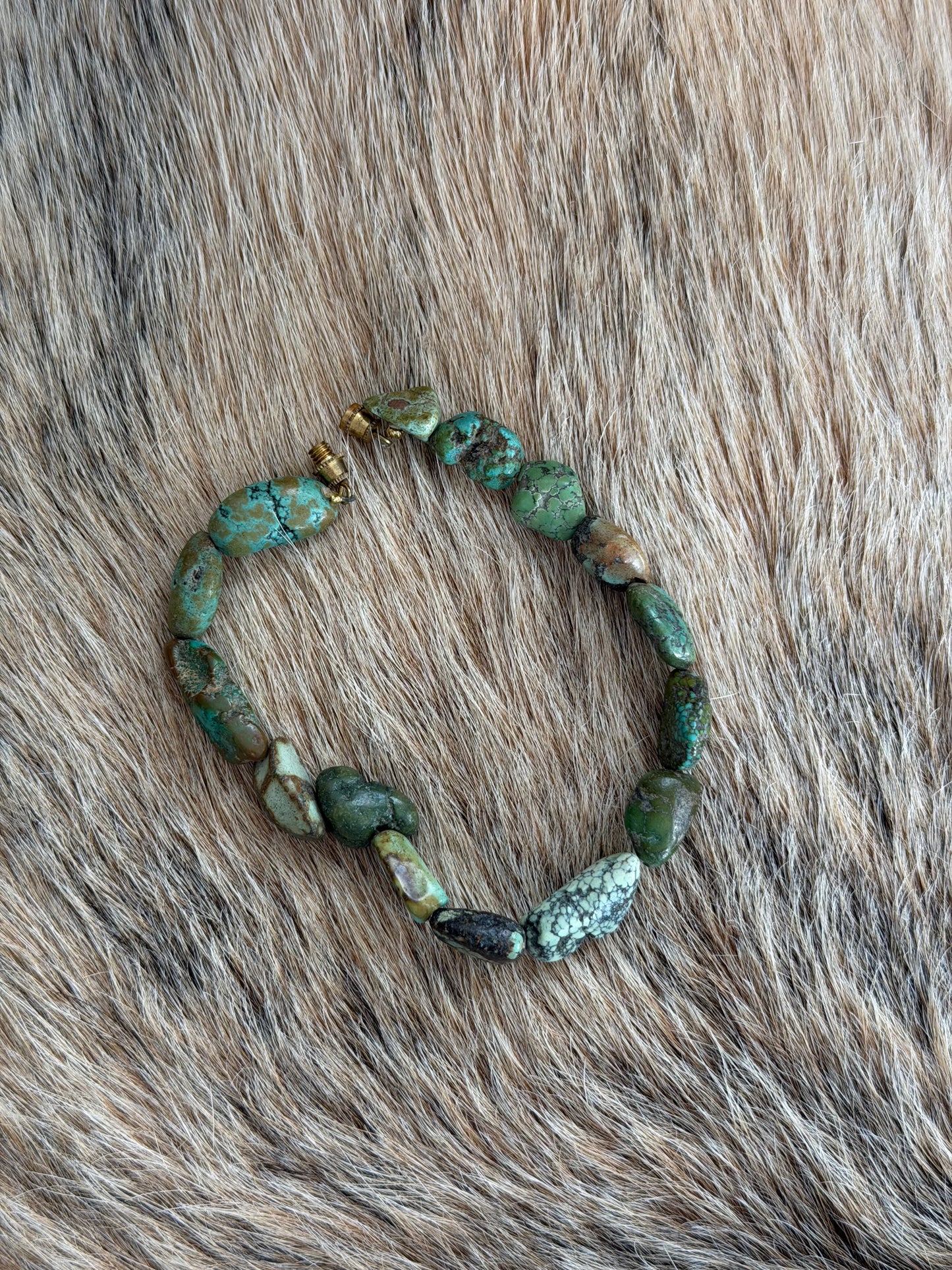 Vintage Twist Clasp Turquoise Necklace