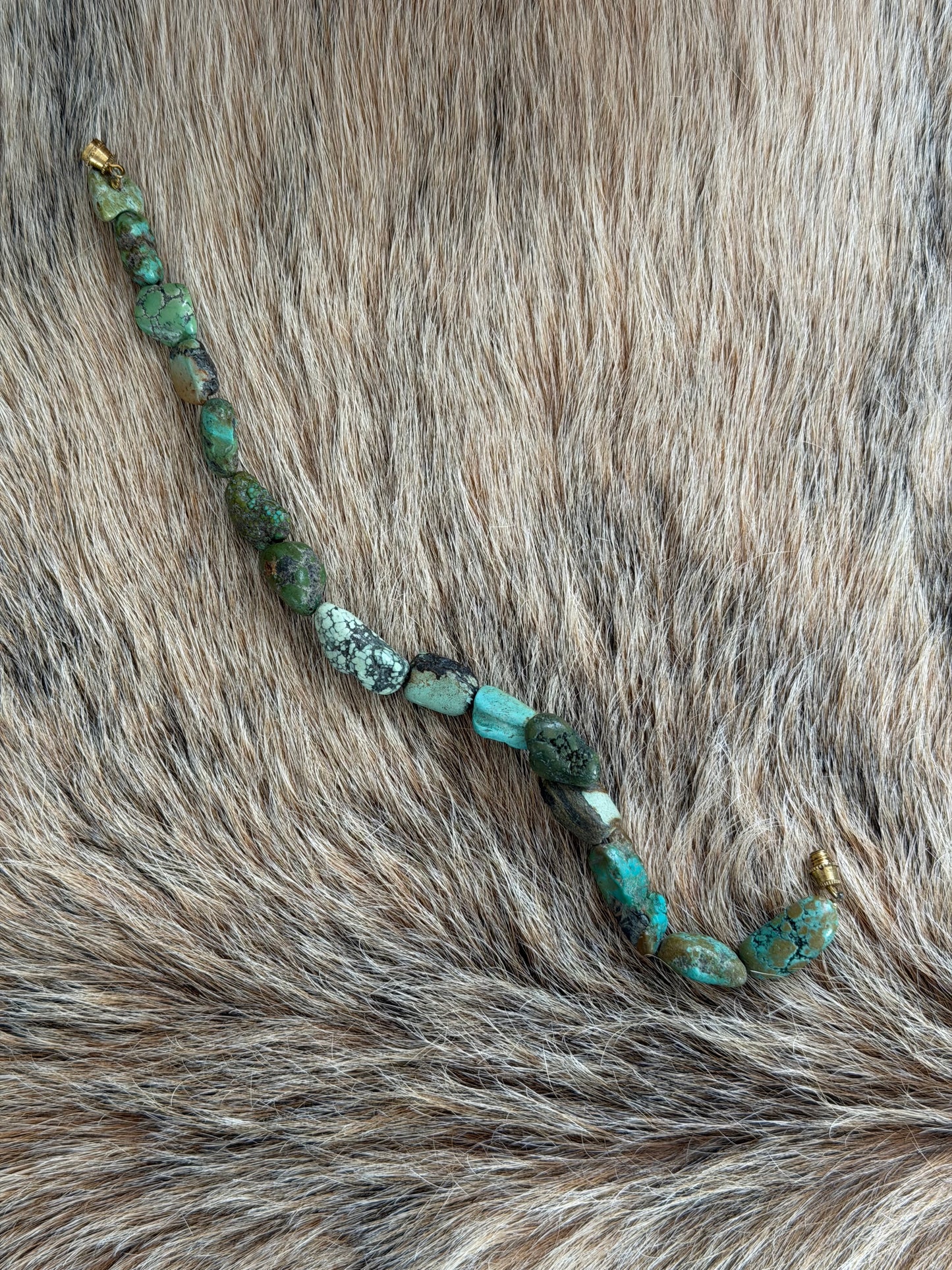 Vintage Twist Clasp Turquoise Necklace