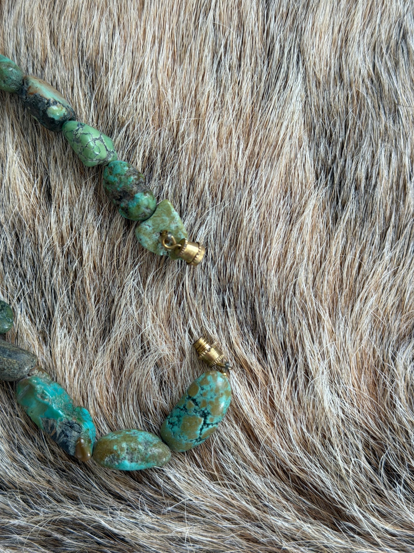 Vintage Twist Clasp Turquoise Necklace