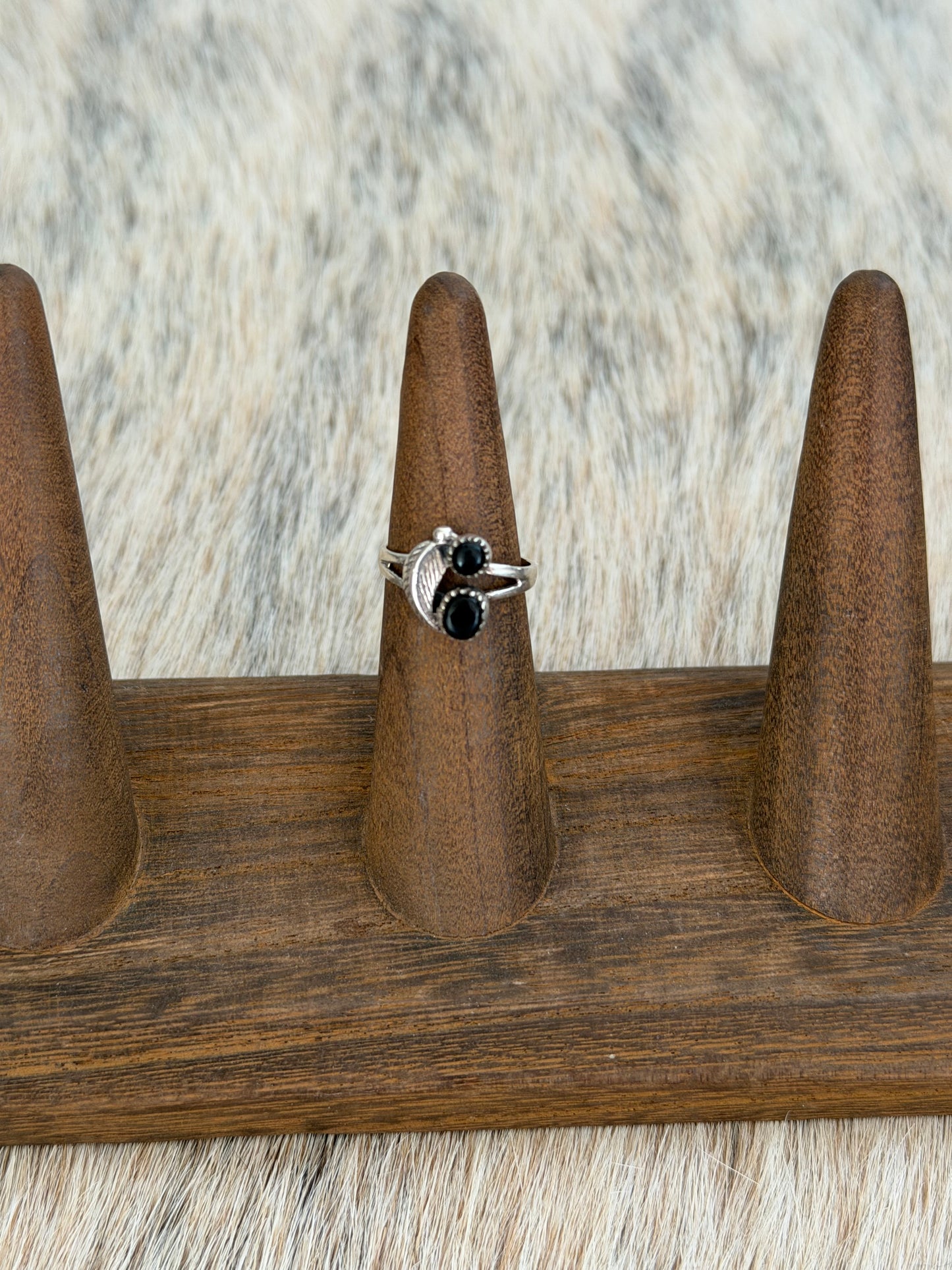 Size 5 Vintage Black Onyx Ring