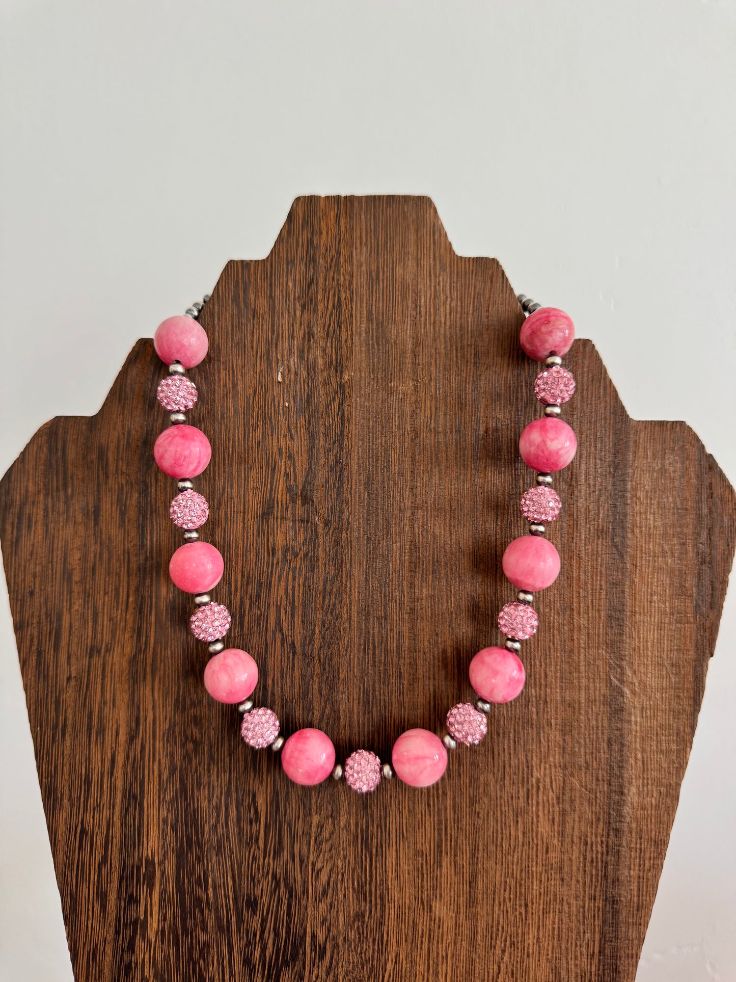Pink Rhinestone Necklace