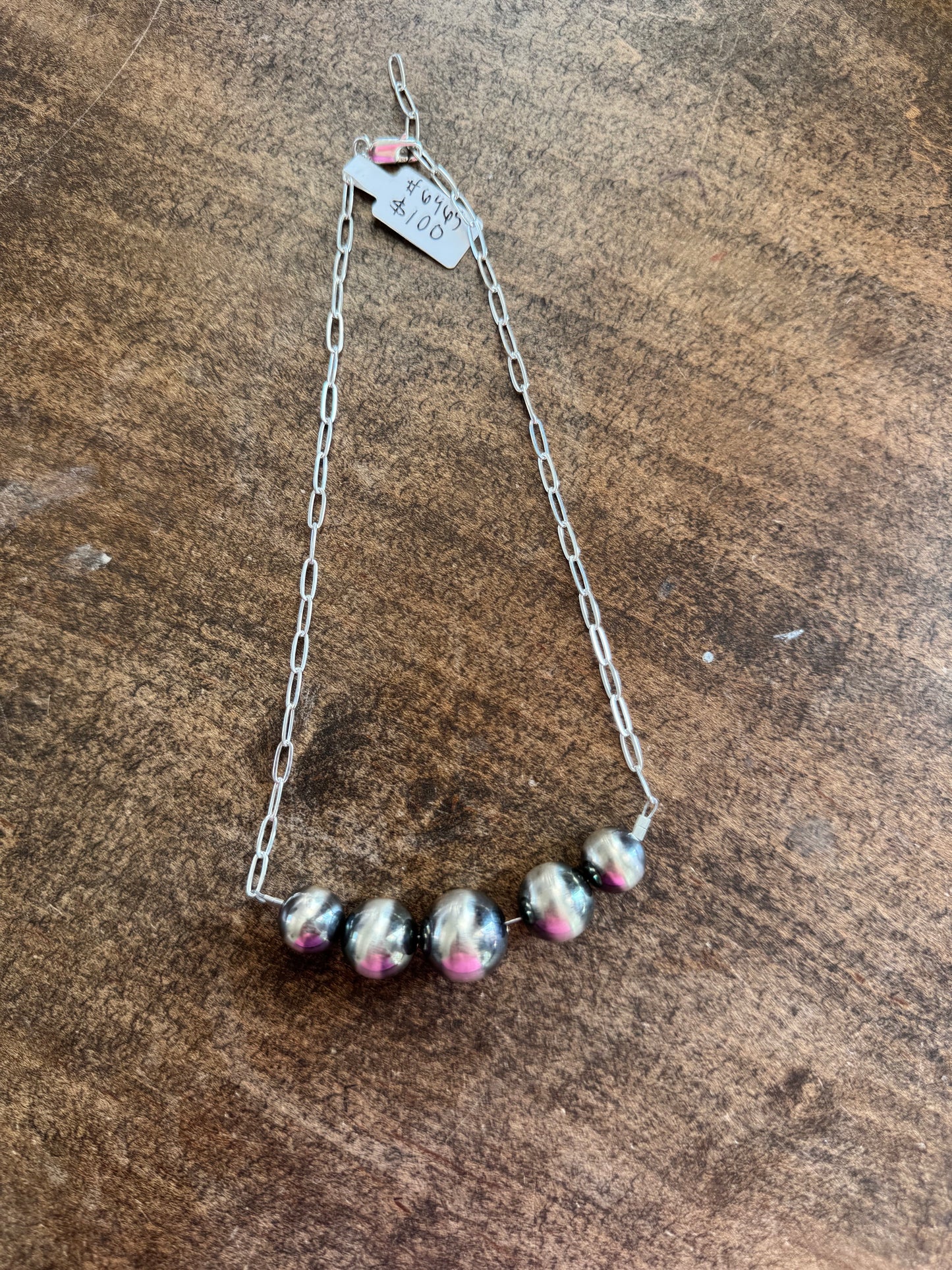 12-16mm Graduated Chain Bar Necklace