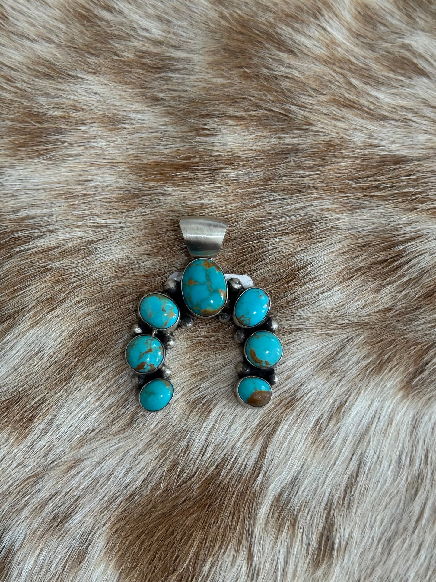 Kingman Turquoise Naja Pendant