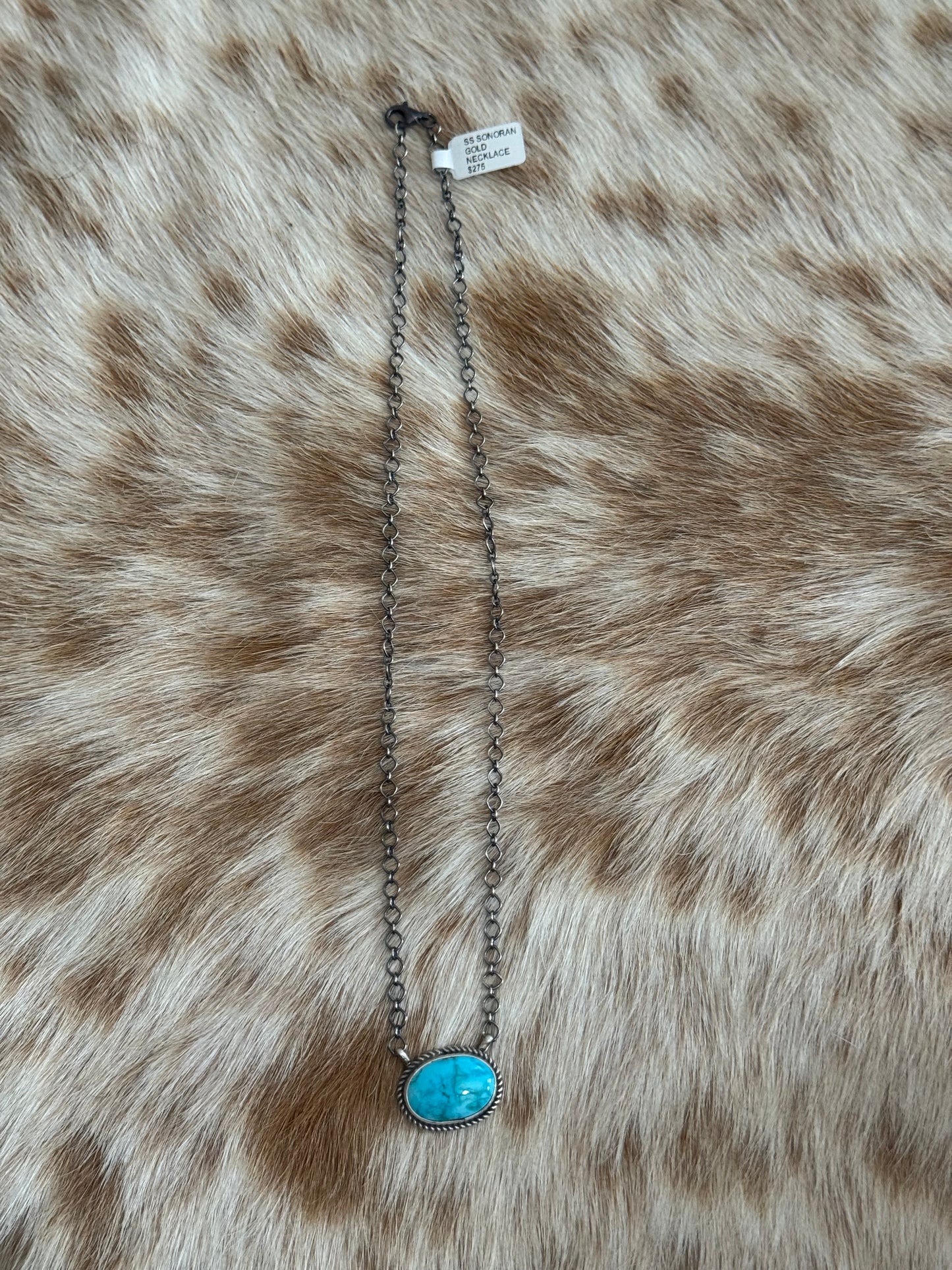 Sonoran Gold Turquoise Bar Necklace