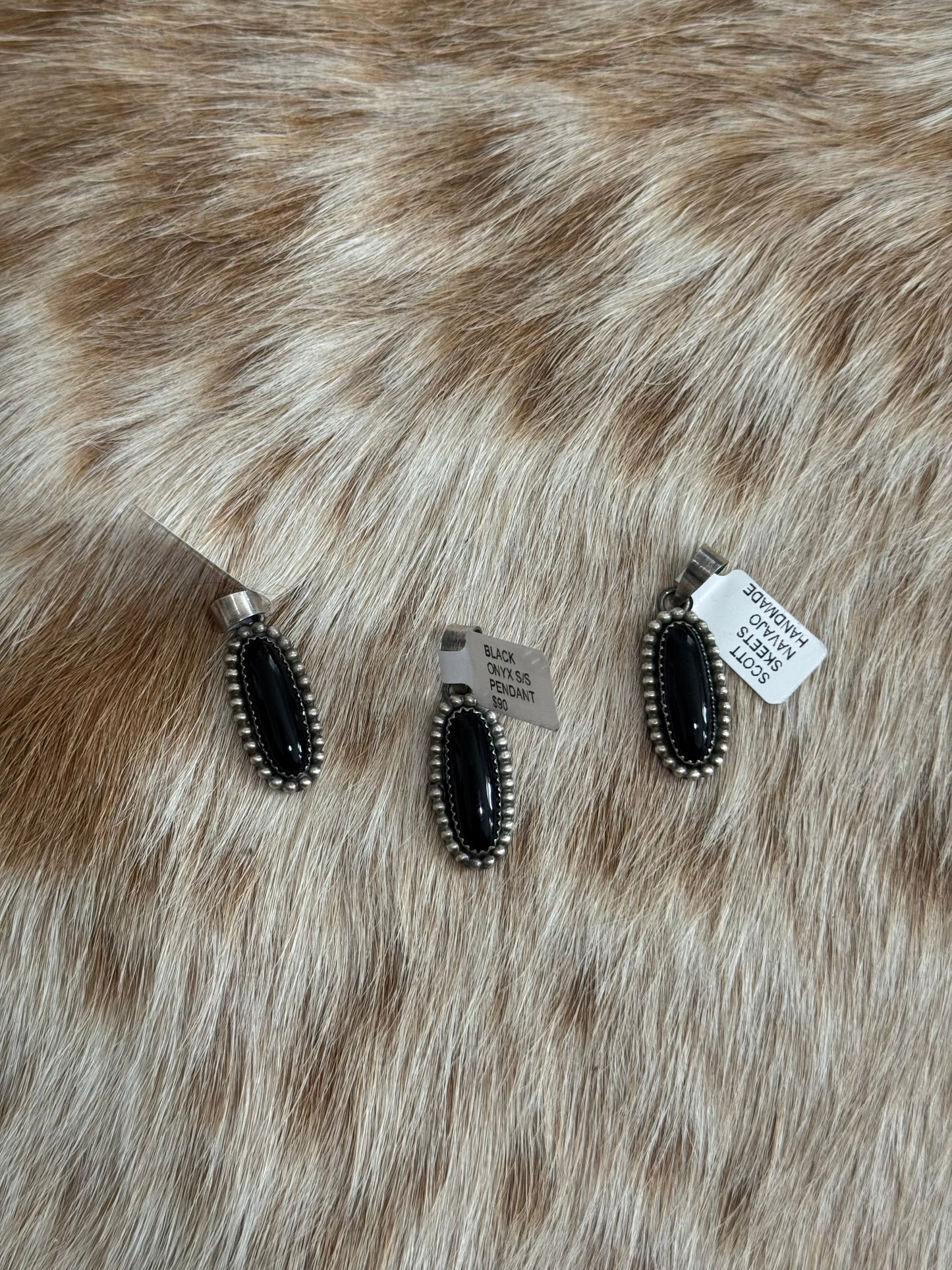 Dainty Black Onyx Pendant