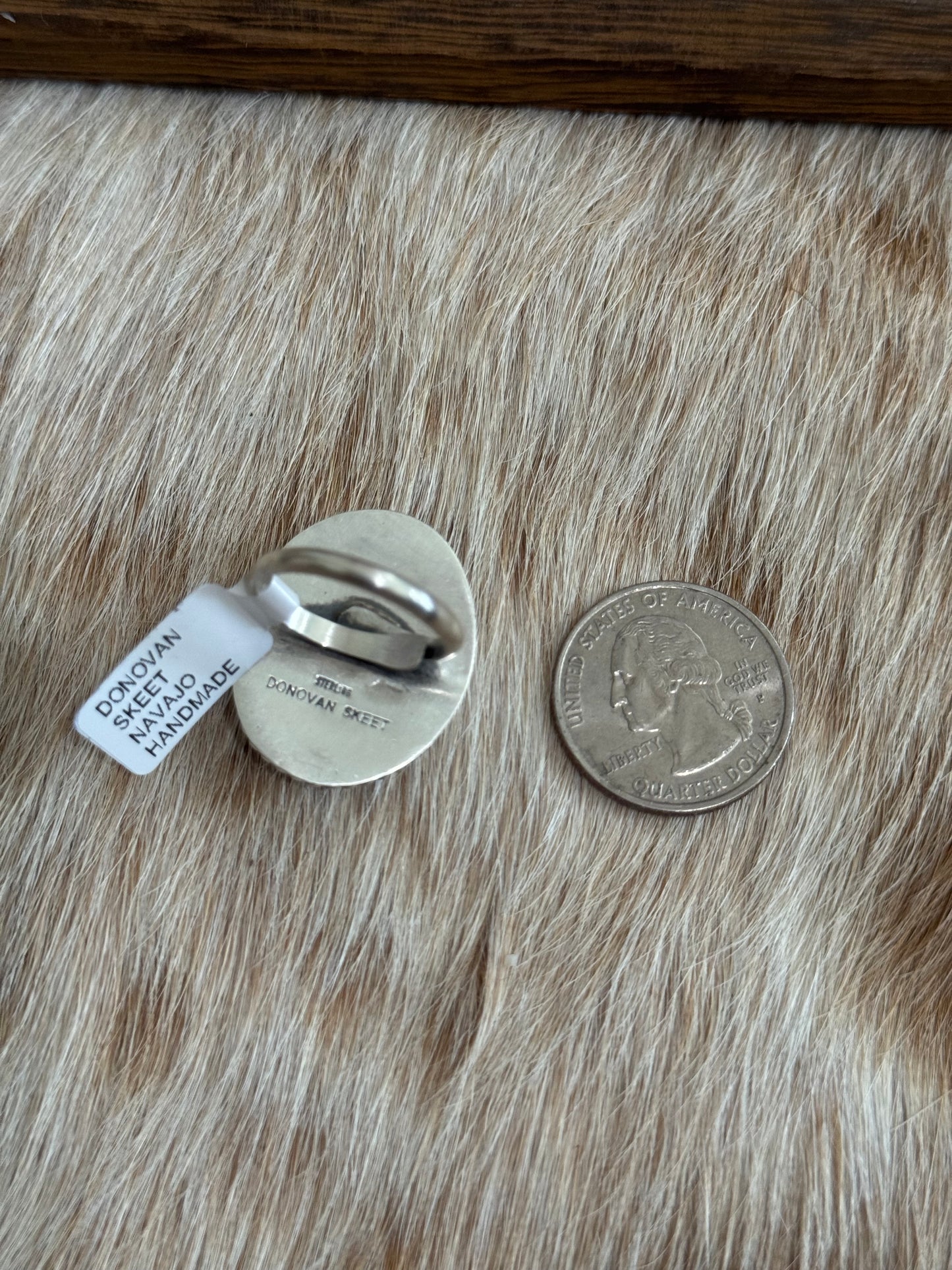 White Buffalo Adjustable Ring